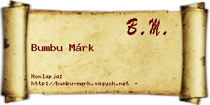 Bumbu Márk névjegykártya