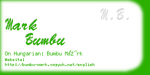 mark bumbu business card